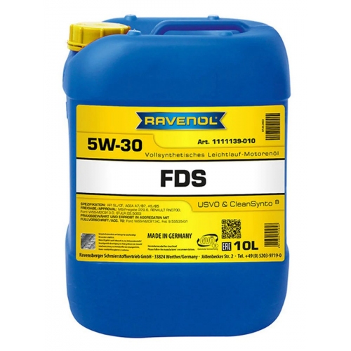 Купить Моторное масло RAVENOL FDS SAE 5W-30 ( 10л) в интернет-магазине Ravta – самая низкая цена