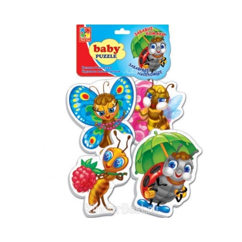 Купить VladiToys. Мягкие пазлы (Baby puzzle) арт.VT1106-06 "Забавные насекомые" /100 в пакете в интернет-магазине Ravta – самая низкая цена