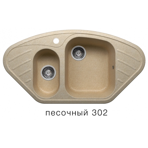 Купить Мойка для кухни под мрамор Полигран-М F 14 (песок, цвет №302) в интернет-магазине Ravta – самая низкая цена