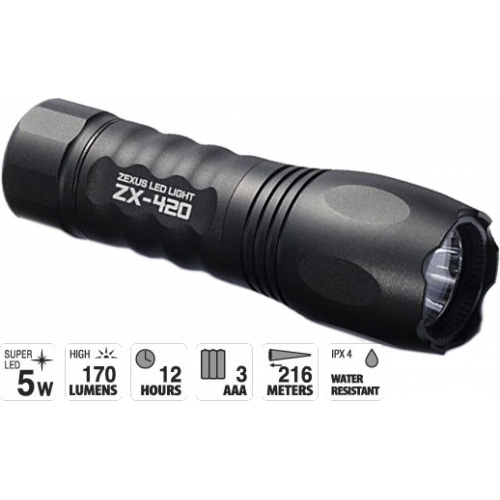 Купить Тактический фонарь Zexus ZX-420 в интернет-магазине Ravta – самая низкая цена