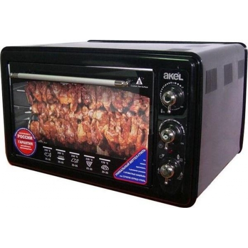 Купить Мини-печь AKEL AF-730 черный, 36 л, терморег., таймер, ТЭН повышенной мощности в интернет-магазине Ravta – самая низкая цена