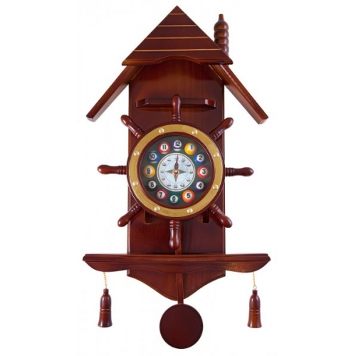 Купить Часы настенные "Избушка" 33 см x 66 см, деревянные в интернет-магазине Ravta – самая низкая цена