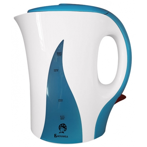 Купить Чайник Василиса T11-1100, белый с голубым, 1,0 л в интернет-магазине Ravta – самая низкая цена
