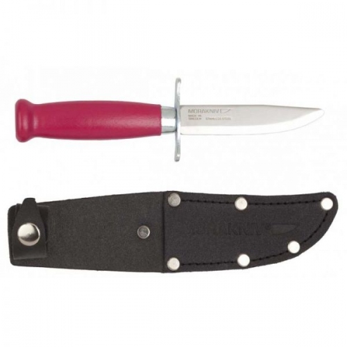 Купить Нож Morakniv Scout 39 Safe Cerise, нержавеющая сталь, деревянная рукоять, цвет розовый в интернет-магазине Ravta – самая низкая цена
