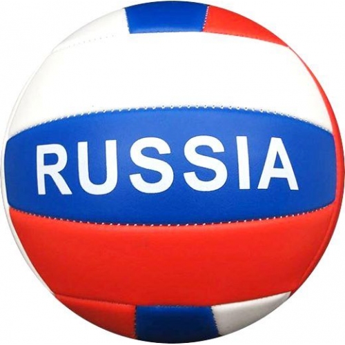 Купить Мяч волейбольный "Россия" PVC, двухслойный, вес 260 гр, d/21 см. арт.IT106862 в интернет-магазине Ravta – самая низкая цена