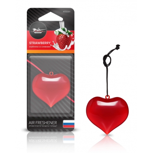 Купить Ароматизатор Airline подвесной пластик "Сердце" клубника со сливками (AFSE001) в интернет-магазине Ravta – самая низкая цена