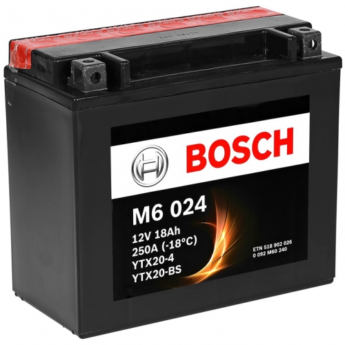 Купить Мото аккумулятор BOSCH MOBA 0092M60240 M6 18Ah 250A в интернет-магазине Ravta – самая низкая цена