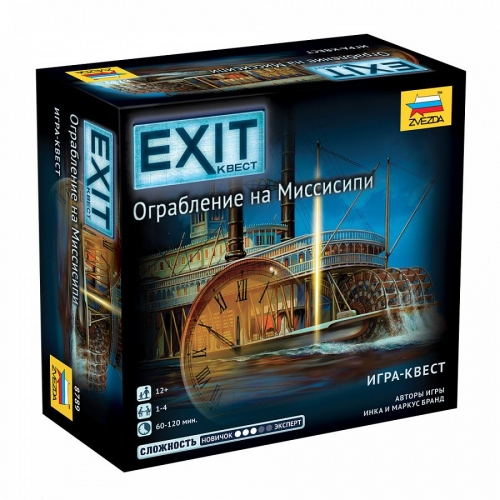 Купить Зв.8789 Настольная игра "Exit Квест. Ограбление на Миссисипи" в интернет-магазине Ravta – самая низкая цена