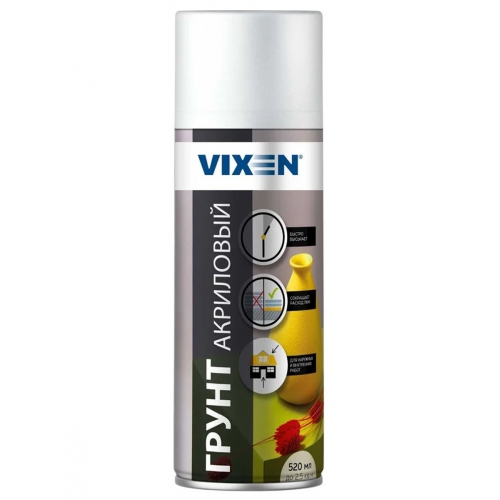 Купить Грунт универсальный акриловый VIXEN VX22000 белый, аэрозоль 520мл в интернет-магазине Ravta – самая низкая цена