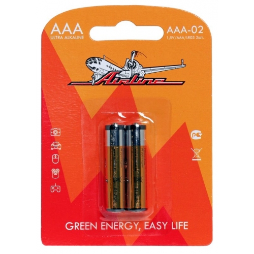 Купить Батарейки LR03/AAA щелочные 2 шт. (AAA-02) в интернет-магазине Ravta – самая низкая цена