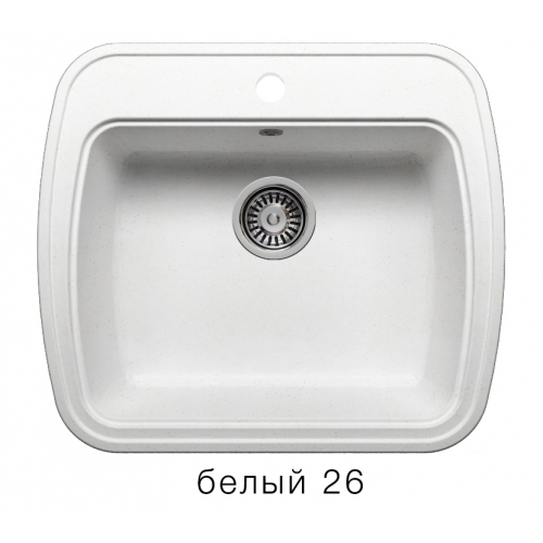 Купить Мойка для кухни под мрамор Полигран-М F 11 (белый, цвет №26) в интернет-магазине Ravta – самая низкая цена