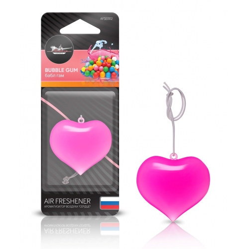 Купить Ароматизатор подвесной пластик "Сердце" бабл гам (AFSE002) в интернет-магазине Ravta – самая низкая цена