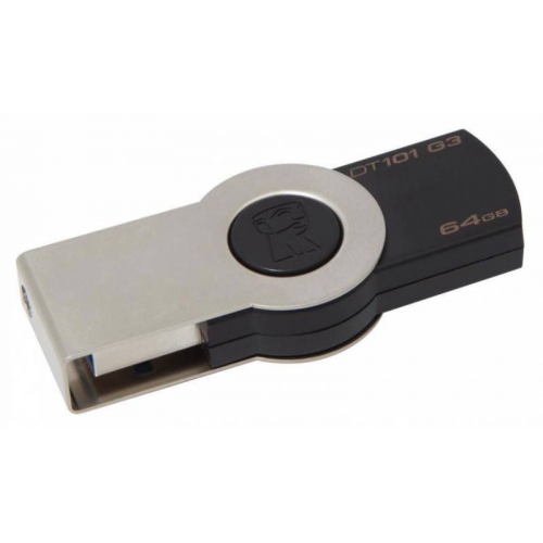 Купить Флеш диск USB Kingston 64Gb DataTraveler 101 G3 DT101G3/64GB-YAN USB3.0 черный в интернет-магазине Ravta – самая низкая цена
