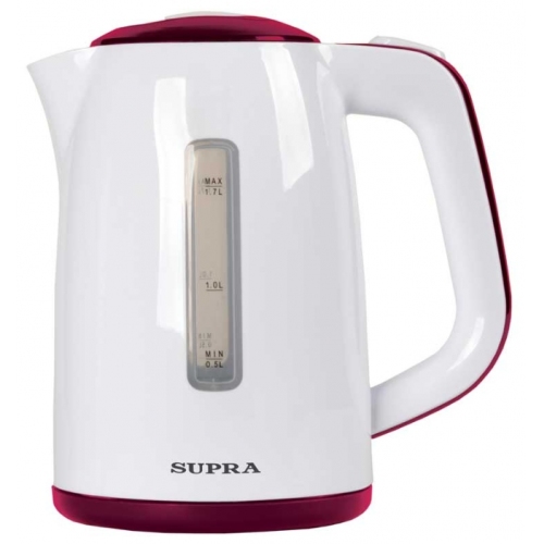 Купить Чайник Supra KES-1728 white/burgundi в интернет-магазине Ravta – самая низкая цена