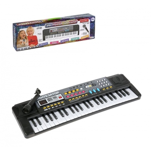 Купить Играем вместе. Электронный синтезатор 49 клавиш, микрофон, 35,5х6х17см арт.B1035325-R в интернет-магазине Ravta – самая низкая цена
