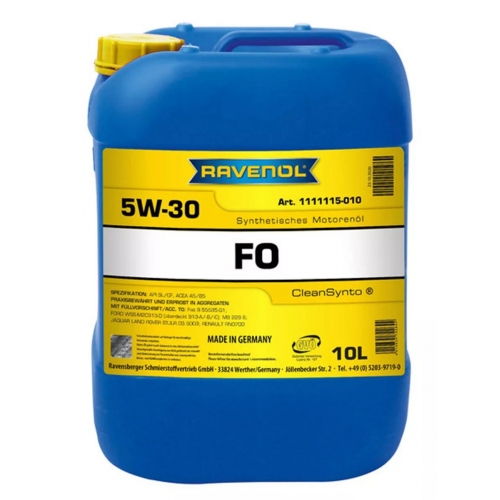 Купить Моторное масло RAVENOL FO SAE 5W-30 синтетическое 10л в интернет-магазине Ravta – самая низкая цена