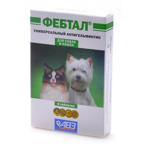 Купить Агроветзащита Фебтал От глистов для кошек и собак, 6таб. АВ210 в интернет-магазине Ravta – самая низкая цена