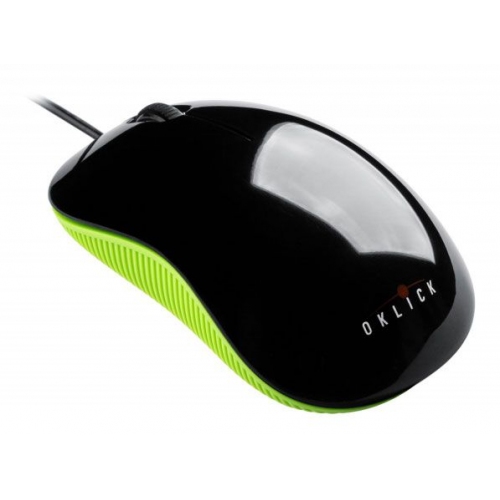 Купить Мышь Oklick 165M черный/зеленый оптическая (1000dpi) в интернет-магазине Ravta – самая низкая цена