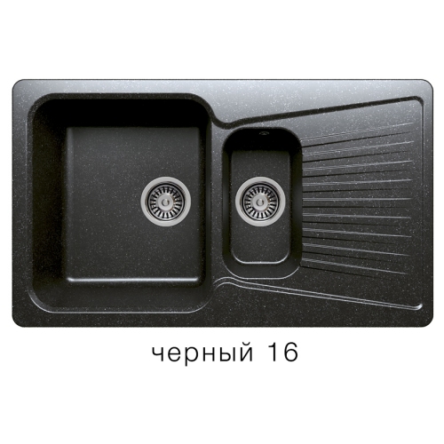 Купить Мойка для кухни под мрамор Полигран-М F 18 (черный, цвет №16) в интернет-магазине Ravta – самая низкая цена