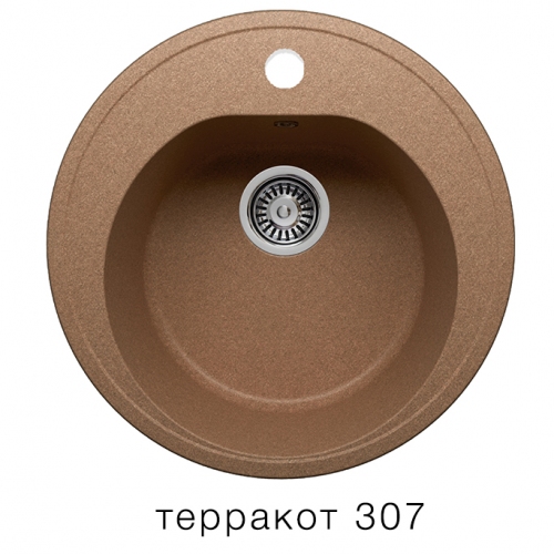 Купить Мойка для кухни под мрамор Полигран-М F 08 (терракотовый, цвет №307) в интернет-магазине Ravta – самая низкая цена