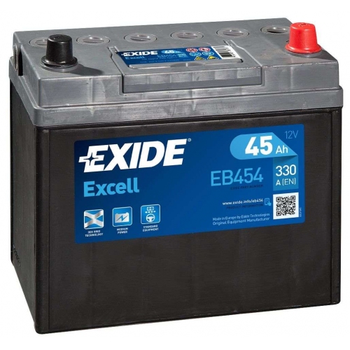 Купить Аккумулятор EXIDE Excell EB454 45Ah 330A в интернет-магазине Ravta – самая низкая цена