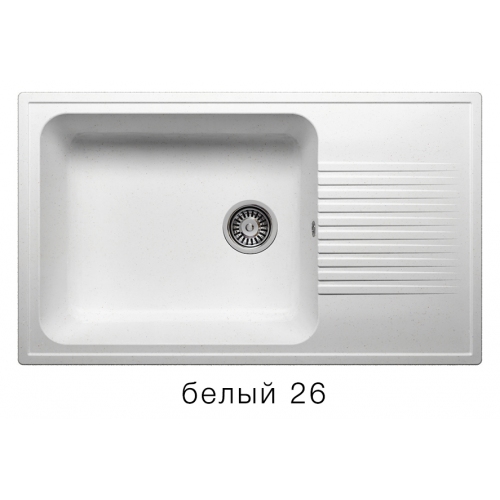 Купить Мойка для кухни под мрамор Полигран-М F 19 (белый, цвет №26) в интернет-магазине Ravta – самая низкая цена