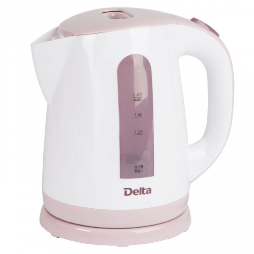 Купить Чайник DELTA DL-1326 белый с сиреневым 1,8л, в интернет-магазине Ravta – самая низкая цена