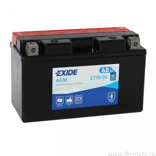 Купить Мото аккумулятор EXIDE ET7B-BS 7Ah 85A в интернет-магазине Ravta – самая низкая цена