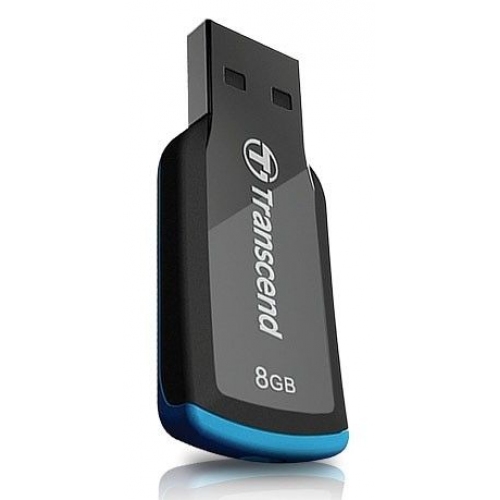 Купить Флеш диск USB Transcend 8Gb Jetflash 360 TS8GJF360 USB2.0 черный/голубой в интернет-магазине Ravta – самая низкая цена