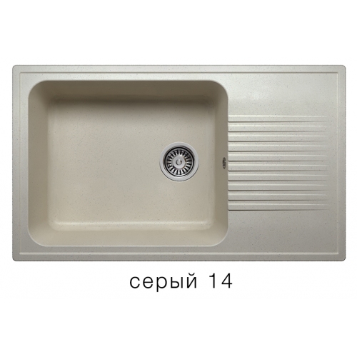 Купить Мойка для кухни под мрамор Polygran GALS-862 (серый, цвет №14) в интернет-магазине Ravta – самая низкая цена