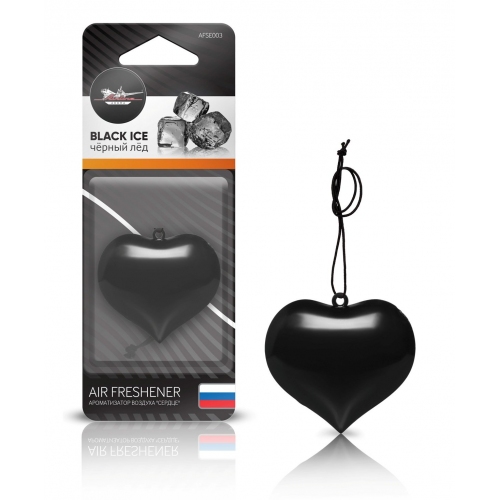 Купить Ароматизатор Airline подвесной пластик "Сердце" черный лед (AFSE003) в интернет-магазине Ravta – самая низкая цена