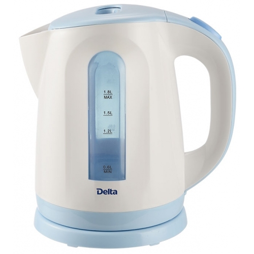 Купить Чайник DELTA  DL-1326 белый с голубым в интернет-магазине Ravta – самая низкая цена