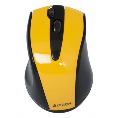 Купить Мышь A4 V-Track G9-500F-2 желтый/черный оптическая (2000dpi) беспроводная USB для ноутбука (3but) в интернет-магазине Ravta – самая низкая цена