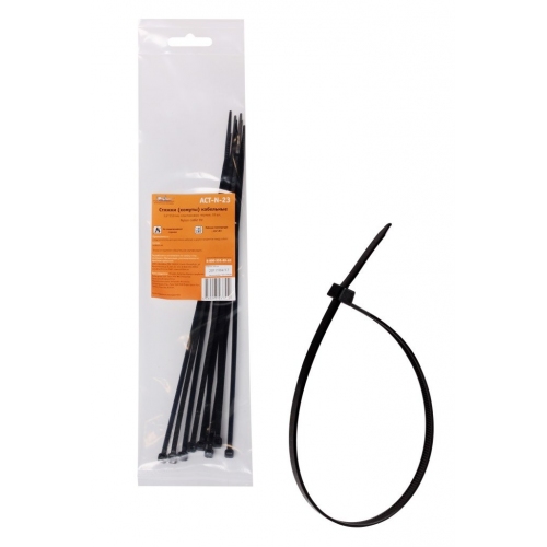 Купить Стяжки (хомуты) кабельные 3,6*250 мм, пластиковые, черные, 10 шт. (ACT-N-23) в интернет-магазине Ravta – самая низкая цена