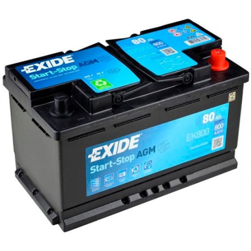 Купить Аккумулятор EXIDE Start-Stop EK800 80Ah 800A в интернет-магазине Ravta – самая низкая цена