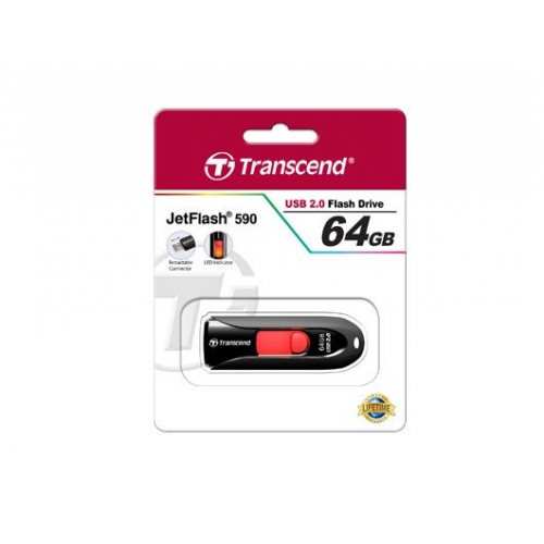 Купить Флеш диск USB Transcend JetFlash 590K 64Gb USB2.0 в интернет-магазине Ravta – самая низкая цена