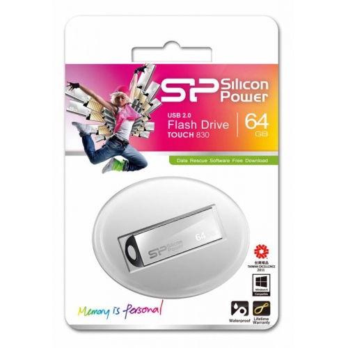Купить Флеш диск USB Silicon Power 64Gb Touch SP064GBUF2830V1S 830 USB2.0 серебристый в интернет-магазине Ravta – самая низкая цена