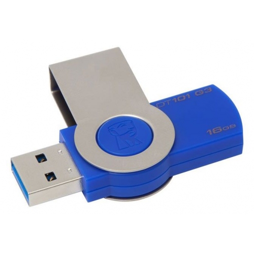 Купить Флеш диск USB Kingston 16Gb DataTraveler 101 G3 DT101G3/16GB-YAN USB3.0 синий в интернет-магазине Ravta – самая низкая цена