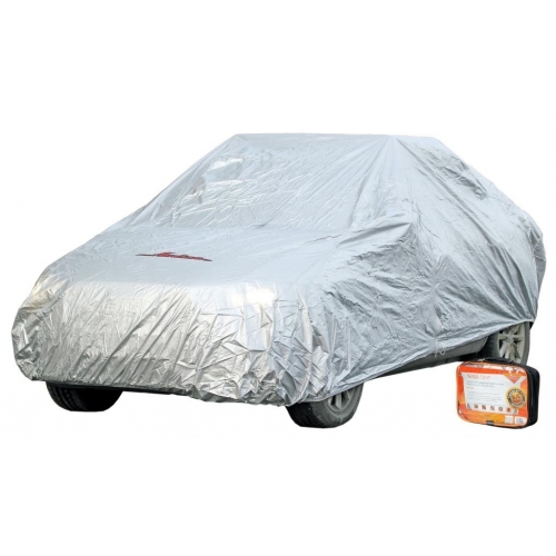 Купить Чехол-тент на автомобиль защитный, размер S (455х186х120см), цвет серый, молния для двери, универсал в интернет-магазине Ravta – самая низкая цена