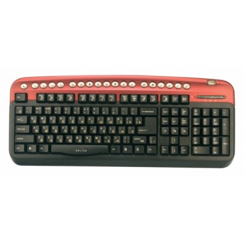 Купить Клавиатура Oklick 320M красн ммедиа (PS/2+USB)+ USB порт в интернет-магазине Ravta – самая низкая цена