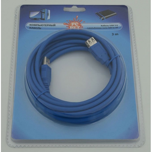 Купить Кабель Удлинитель PC PET USB 3.0 Am-Af extension cable 3m в интернет-магазине Ravta – самая низкая цена