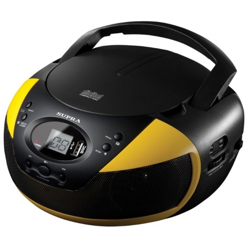 Купить Магнитола Supra BB-CD121U (черный/желтый) в интернет-магазине Ravta – самая низкая цена
