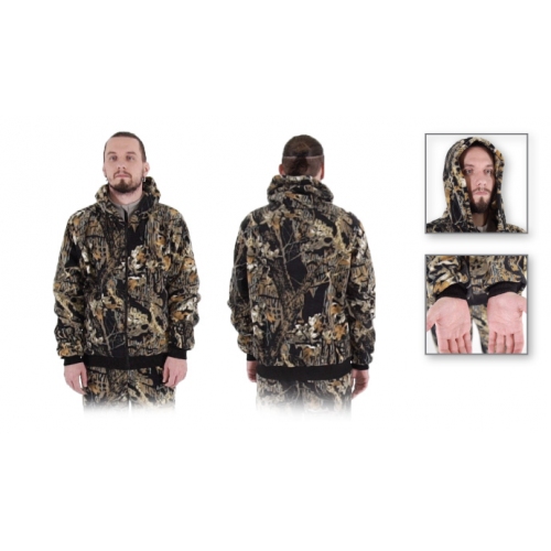 Купить Куртка М-0102 Темный Лес флис с капюшоном 46 р-р. в интернет-магазине Ravta – самая низкая цена
