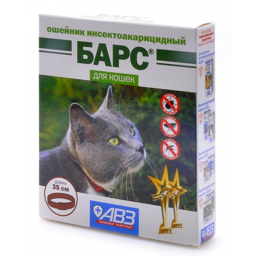 Купить Агроветзащита Барс Ошейник для кошек от блох и клещей АВ728 в интернет-магазине Ravta – самая низкая цена