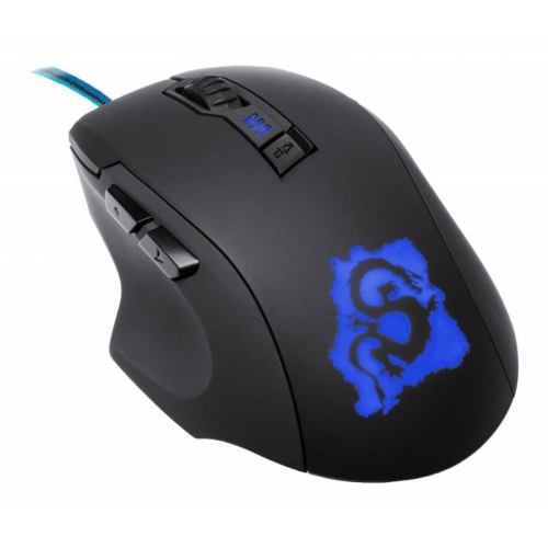 Купить Мышь Oklick 725G DRAGON черный/синий оптическая (2400dpi) в интернет-магазине Ravta – самая низкая цена