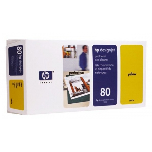 Купить Печатающая головка HP C4823A желтый №80 + очиститель для Designjet 1050c/c plus/1055 в интернет-магазине Ravta – самая низкая цена