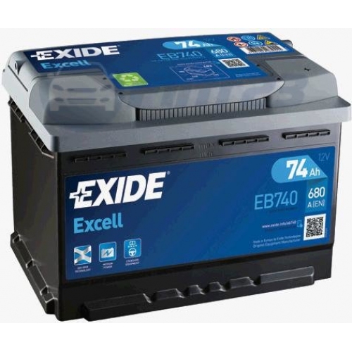 Купить Аккумулятор EXIDE Excell  EB740 74Ah 680A в интернет-магазине Ravta – самая низкая цена
