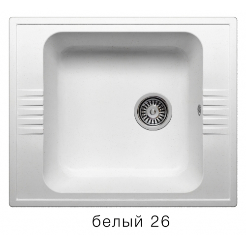 Купить Мойка для кухни под мрамор Полигран-М F 20 (белый, цвет №26) в интернет-магазине Ravta – самая низкая цена