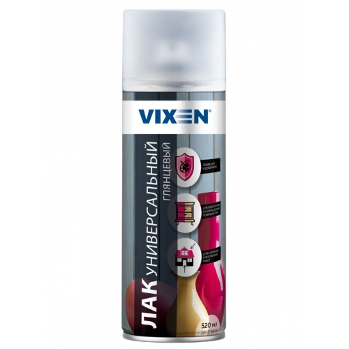 Купить Лак универсальный глянцевый, аэрозоль 520 мл VIXEN VX24000 в интернет-магазине Ravta – самая низкая цена