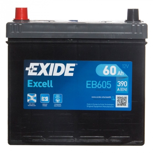 Купить Аккумулятор EXIDE Excell EB605-U 60Ah 390A в интернет-магазине Ravta – самая низкая цена